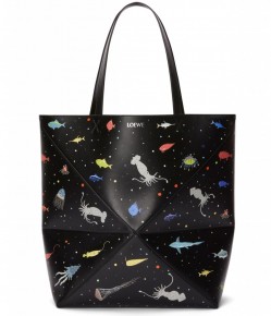 LOEWE Suna Fujita Deep Sea XL Puzzle Fold tote in shiny calfskin hottest item