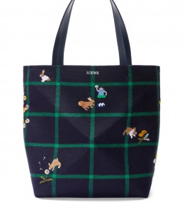 LOEWE x Suna Fujita Bunny XL Puzzle Fold tote in embroidered canvas