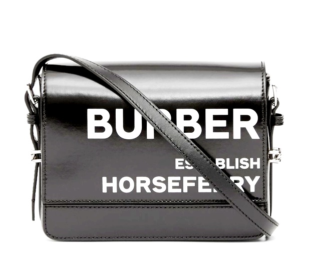 Burberry Mini Horseferry Print Coated Canvas Camera Bag in Black