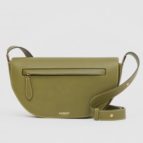 Burberry Small Leather Olympia Bag Juniper Green