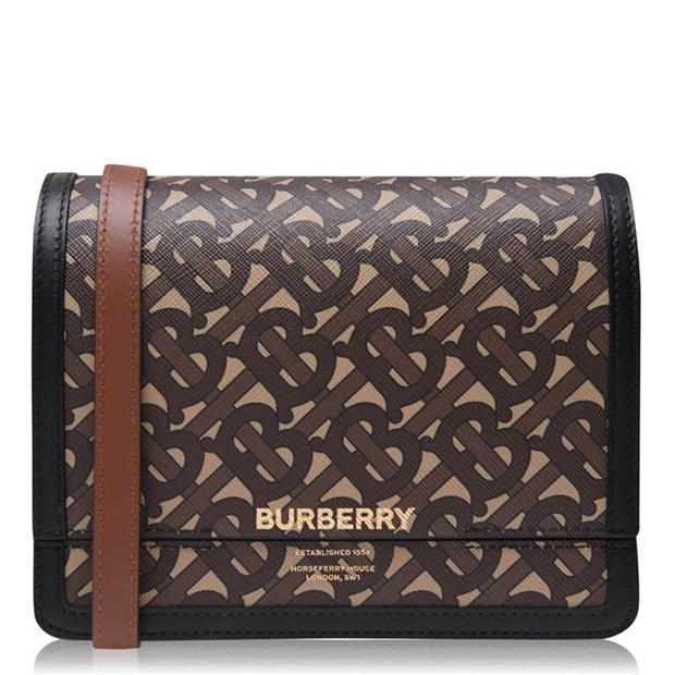 Burberry TB pattern Grace leather shoulder bag - I-MAGAZINE Inc