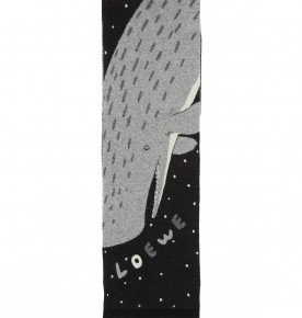 LOEWE x Suna Fujita whale scarf in wool black